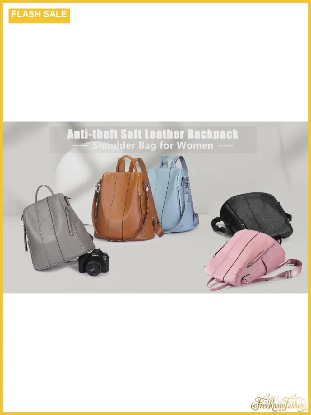 Genuine Leather Backpack Purse for Women Anti-Theft Rucksack with Tablet Pocket